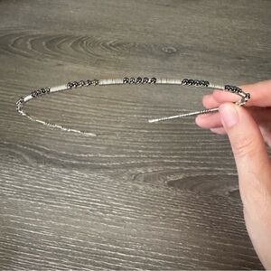 Vintage Y2K Wire Wrap Headband Silver Gunmetal Bead Claire’s